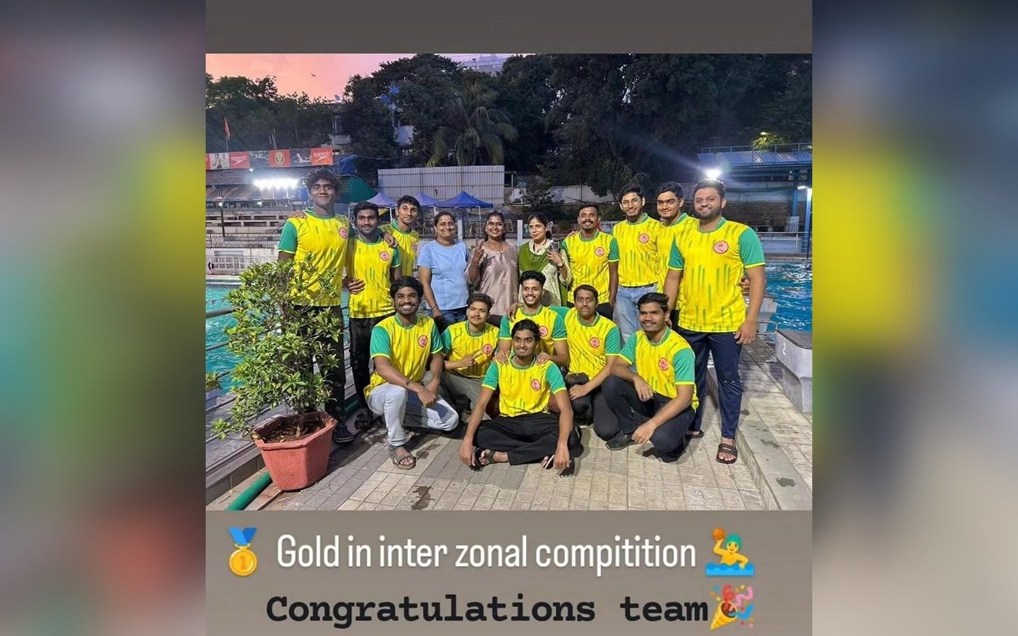 Secured Gold Medal in Interzonal Swimming Competition